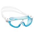 Cressi Baloo Goggles - Einscheibenbrille zum Schwimmen, Schwimmbad und Schnorcheln, Blau/Weiß, 2/7 Jahre, Junior Unisex