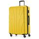 suitline - großer Hartschalen-Koffer Koffer Trolley Rollkoffer XL Reisekoffer, TSA, 76 cm, ca. 96-110 Liter, 100% ABS Matt, Gelb
