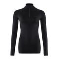 FALKE Damen Baselayer-Shirt Maximum Warm, Synthetik, 1 Stück, Schwarz (Black 3000), XL