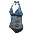 BECO Beermann Damen BECO Tankini, C-Cup Power of Nature, Petrol/Schwarz, 42