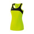 Erima Damen Race Line Running Singlet, neon gelb/Schwarz, 34