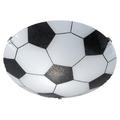 Trio-Leuchten 6160011-00 Deckenleuchte -Fussball- 1xE27 max. 60W D:30cm Glas opal weiß/schwarz