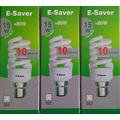 E-saver - 15co es - 3p, Bajonettsockel B22d, 15 W, kompakt, fluoreszierendes Licht, Energiesparlampe
