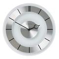 NeXtime Wanduhr RETRO lautlos, rund, Glas + Metall, Silber ø 31 cm