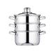 Kitchen Craft Clearview Edelstahl-Dampfgarer mit 3 Ebenen 16 cm