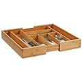 Zeller 25277 Besteckkasten, ausziehbar, Bamboo 35-58 x 43 x 6,5 cm