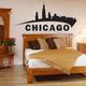 Indigos WG20319-22 Wandtattoo w319 Chicago Skyline Stadtbild Wandaufkleber 96 x 44 cm, gelb