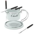 Kela 66388 Schokoladenfondue-Set, 7-tlg., Keramik, 4 Personen, 400 ml, Choco