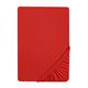 biberna 77866 Jersey-Elastic Spannbetttuch, nach Öko-Tex Standard 100, ca. 140 x 200 cm bis 160 x 220 cm, rot