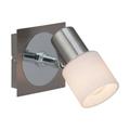 Brilliant Oca Wandspot mit Schalter, 1x E14 max. 40 W, Metall/Kunststoff/Glas, eisen/chrom 39411/77