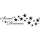 Indigos WG20187-22 Wandtattoo w187 Sweet Dreams Spruch Wandaufkleber 96 x 31 cm, Gelb