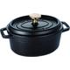 Staub Cocotte, oval, Induktionsgeeignet, Gusseisen, schwarz, 17 cm, 1 Einheiten