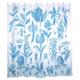 Gerson w50019 Duschvorhang Polyester Weiß/Motiv blau 180 x 180 cm