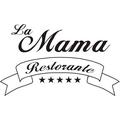 Indigos WG20029-31 Wandtattoo w029 La Mama Restaurante 96 x 57 cm, Rot