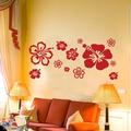 Indigos WG30197-70 Wandtattoo w197 Hibiskus Blume Wandaufkleber 120 x 55 cm, Schwarz