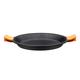 BRA Efficient Paella-Pfanne, Aluminiumguss mit Antihaftbeschichtung Teflon Platinum Plus, Silikongriffe 40 cm Schwarz