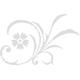 INDIGOS UG 4051095169314 Wandtattoo/Wandaufkleber - E22 Abstraktes Design Tribal/schöne Minimalistische Blumenranke mit Punkten und Großer Blüte 160x102 cm - Silber, Vinyl, 160 x 102 x 1 cm