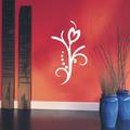 Indigos 4051095112747 Wandtattoo/Wandaufkleber - f3 Abstraktes Design/filigranes Pflanzentribal mit schöner Blüte und Kreisen, Vinyl, weiß, 120 x 67 cm