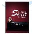 Indigos WG30012-70 Wandtattoo w012 Home Sweet Home 120 x 62, schwarz