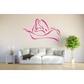 Indigos 4051095772460 Wandtattoo/Wandsticker - d243 schöner Delphin Tribal, Vinyl, rosa, 160 x 94 x 1 cm