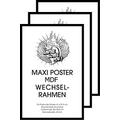 empireposter - Rahmen Maxi 61x91,5 cm - 3er-Set Profil: 3 cm MDF schwarz - Größe (cm), ca. 65,8x96,4 - Wechselrahmen, NEU - Beschreibung: - 3 Stück Rahmen #319067 Wechselrahmen der Marke empire Frames 3er Set besteht aus 3 Stück 30mm MDF...