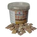 RAYHER 1453331 Mosaik-Ceramica, 2 x 2 cm, unlasiert, Eimer circa 340 Stück / 1 kg, natur