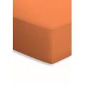 Schlafgut Mako-Jersey Basic Spannbetttuch Baumwolle orange 200 x 200 cm