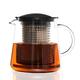 Finum Tea Control 0,8 L, Teekanne mit Brew Control-Mechanismus, schwarz