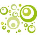 Eurographics DS-DT2061 Deco Sticker / Wandtattoo Lime Green Bubbles 50x70cm