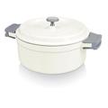 Beka 13392244 Rund Bräter Cream mit Deckel Cook'On 24 cm, Aluminium Guss