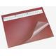Läufer 44534 Durella DS Schreibtischunterlage mit transparenter Auflage und Kalender, rutschfeste Schreibunterlage, 40 x 53cm, rot