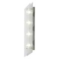 Trio-Leuchten LED-Wandleuchte in chrom, Glas weiß satiniert/Rand klar, inklusiv 4x 3W LED, Maße: 45 x 8 cm 221370406