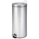 Honey can do TRS-02110 Runder Abfallbehälter aus Edelstahl mit Eimer (30 l), Metall, Chrome, 33.66 x 33.02 x 71.12 cm