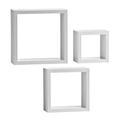 Premier Housewares 2402798 Wand-Cubes, 3er-Set, MDF/PVC-Beschichtung, weiß