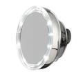 möve Mirrors LED Spiegel mit 5fach Vergrößerung und Saugnäpfen (inkl. Batterie) ø 13 cm aus Edelstahl, silver