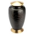 Urns UK 10-inch Brass Cremation Urn Adult Rochester, Black