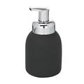 WENKO 20088100 Schaumspender Bottle Black - Soft-Touch Beschichtung, Fassungsvermögen 0.4 L, Soft-Touch Keramik, 8.5 x 16 x 8.5 cm, Schwarz