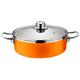 Monix Pinti Edelstahl orange Bratentopf 24 cm Ø 3,67 ltr. Serie Mandarina Induktion