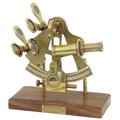 Unbekannt Générique Deko-Objekt 1125 Sextant Messing Antik-Optik 15 x 15 x 7,5 cm