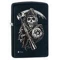 Zippo 2.003.710 Feuerzeug Sons of Anarchy, SOA, schwarz matt