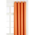 Linder 0551/37/375FR Vorhang mit Ösen, blickdicht, Orange, 260 x 145 cm