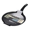 I-Cook Pendeford Bratpfanne, Antihaftbeschichtung, 25 cm/Crêpe-Pfanne/Pancake-Pfanne, Schwarz