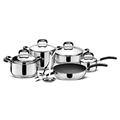 Lagostina Paolo Rossi Lively Akku 13-teilige Kochtopf-Set aus Edelstahl 18/10 triple bottom Stahl und Aluminium