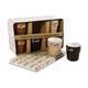 Delys-By-Verceral 509389 Kaffeebecher in Box, Keramik / Metall, Creme / Rosa / Schokolade, 6 Stück