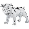 Kare 33060 Deko Figur Bulldogge Silver Eco, 42 cm