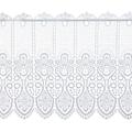 Plauener Spitze by Modespitze, Store Bistro Gardine Scheibengardine mit Stangendurchzug, hochwertige Stickerei, Höhe 41 cm, Breite 144 cm, Weiß