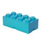 LEGO Aufbewahrungsstein, 8 Noppen, Stapelbare Aufbewahrungsbox, 12 l, türkis