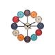 Kare Wanduhr Buttons Accessoires, Edelstahl, schwarz, weiß, grau, orange, rot, hellblau, dunkelblau, 3 x 80.5 x 80.5 cm