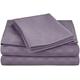 Cathay Home Luxus Dobby Streifen-Bettlaken-Set, Twin, Dusty Plum