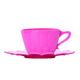 pavonidea frt181ros Tassen mit Untertassen Set von 2 Backen und Service Silikon Cup-Größe 72 X 45 mm Untertasse 120 x 12 mm, pink
